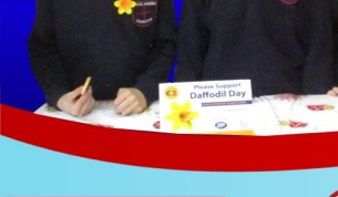 Photos of the children at daffodil day 2019